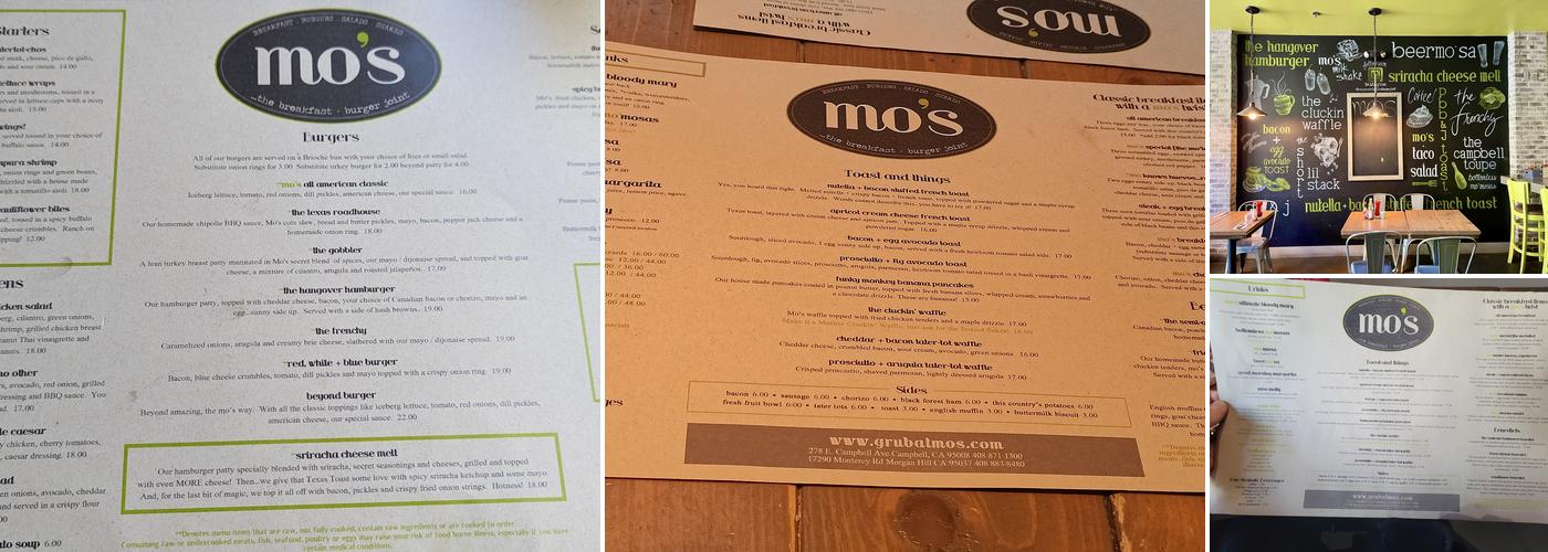Mo's Campbell Menu