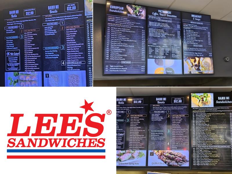 Lee's Sandwiches Menu