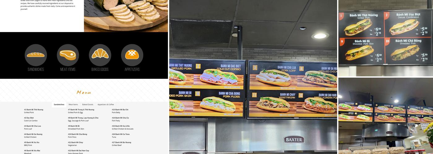 Duc Huong Sandwiches Menu