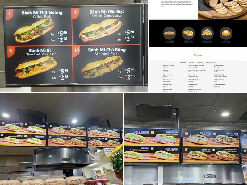 Duc Huong Sandwiches Menu