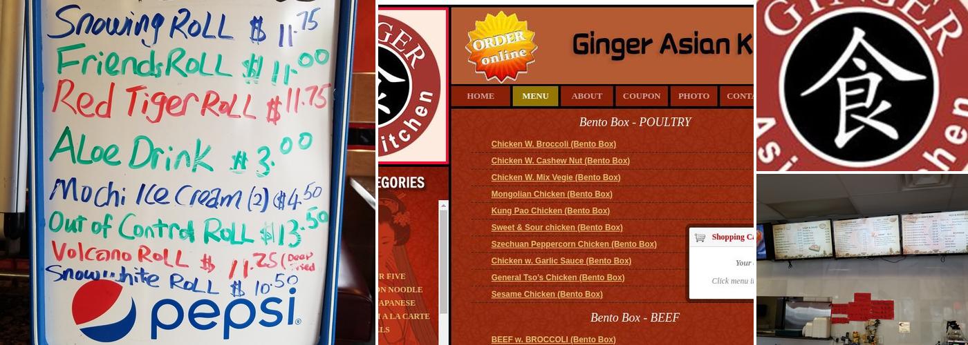 Ginger Asian Kitchen Lima Menu