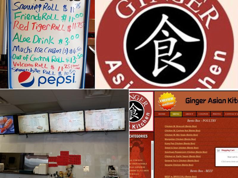 Ginger Asian Kitchen Lima Menu