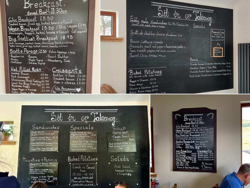 The Midge Bite Cafe Achnasheen Menu