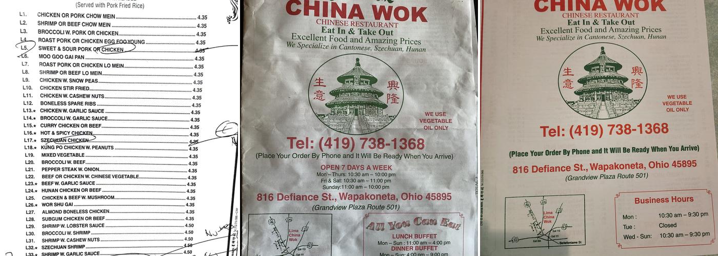 China Wok Menu
