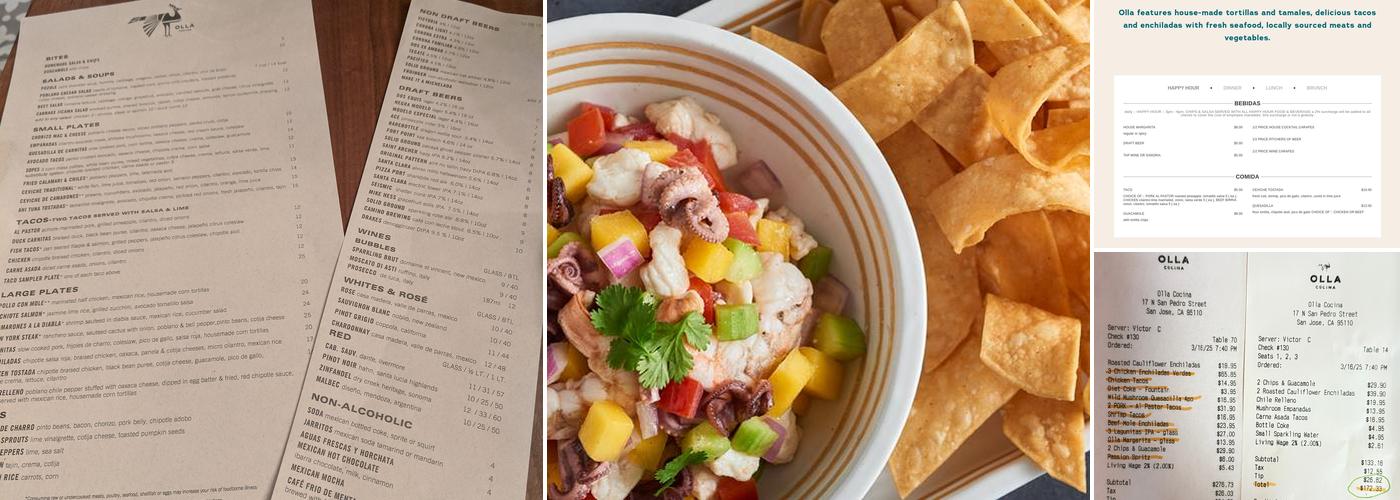 Olla Cocina Menu