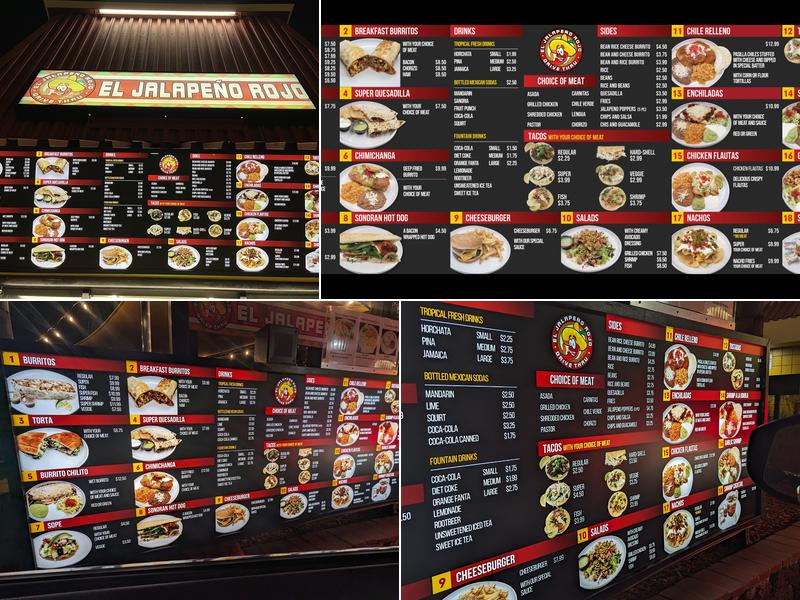 El Jalapeno Rojo Menu