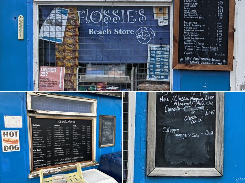 Flossies beach store Menu