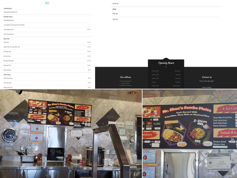 Mr. Chau's Restaurants Menu