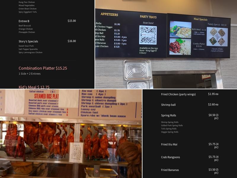 King Eggroll Menu