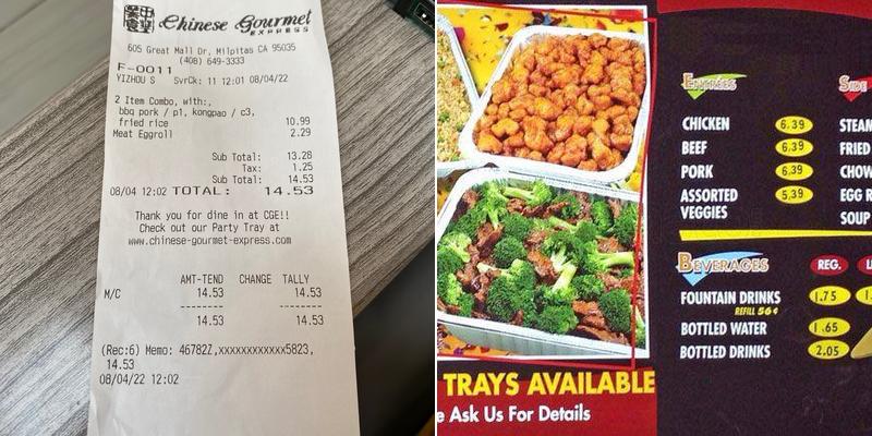 Chinese Gourmet Express Menu