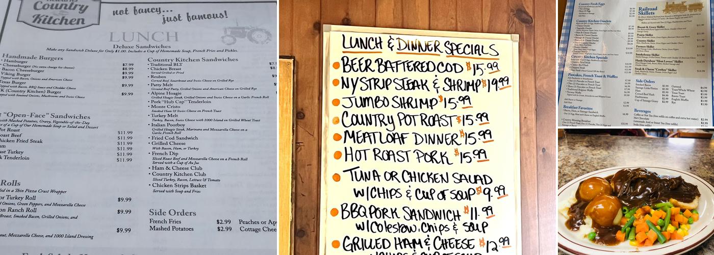 Newark's Country Kitchen Menu