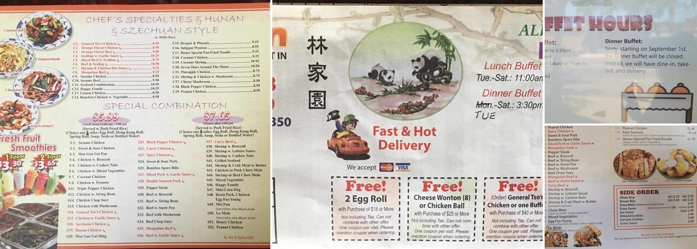 Lin Garden Restaurant Menu