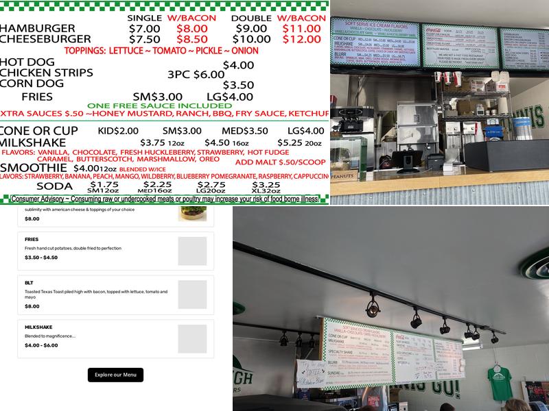 Ennis Sugar High Menu