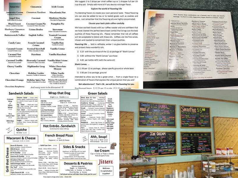 Ths. Jitterz Coffee Company, Ltd. Menu