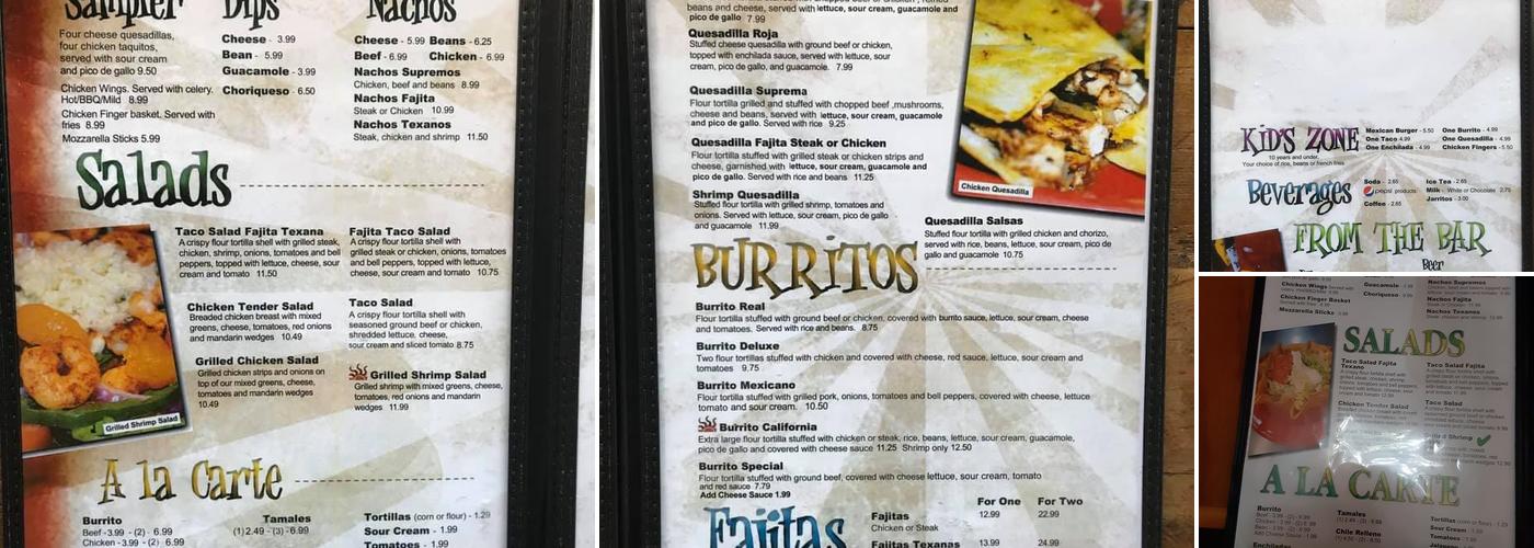 Salsa's Mexican Grill Menu