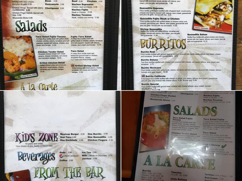 Salsa's Mexican Grill Menu