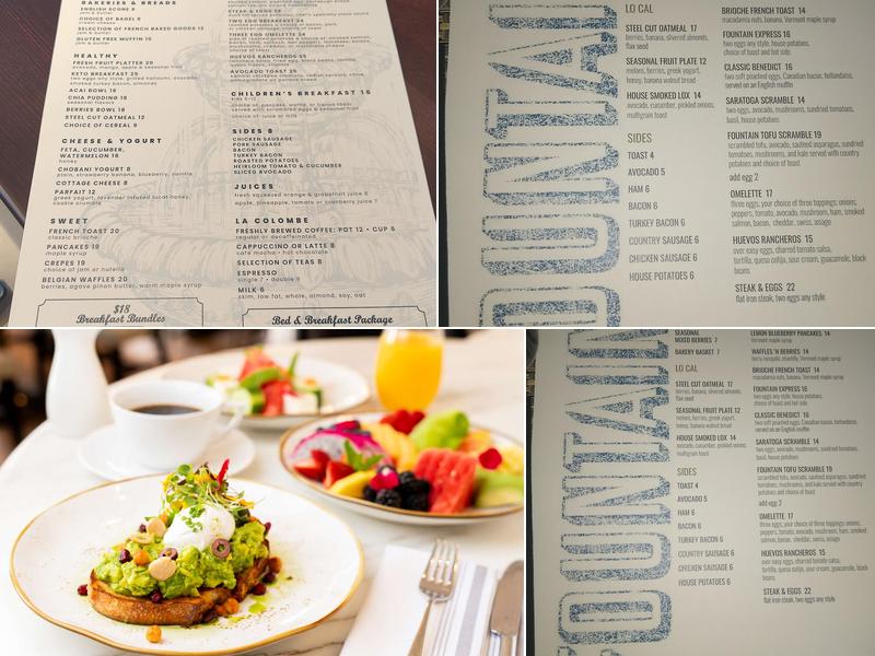 FOUNTAIN RESTAURANT Menu