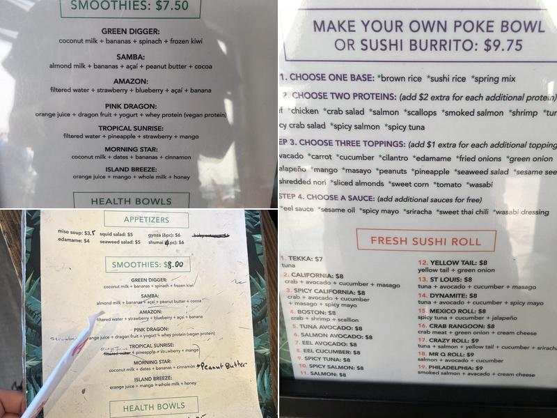 Oba Cafe Menu