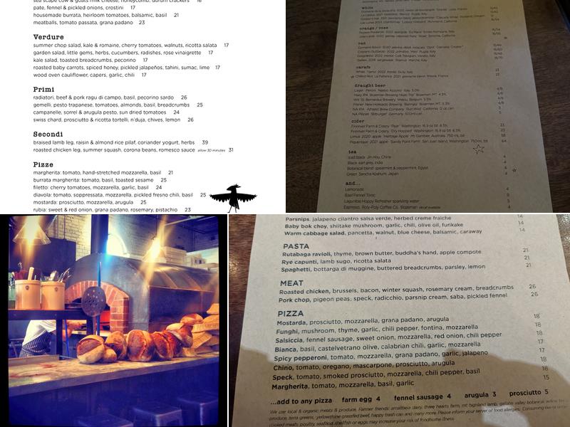 Blackbird Menu