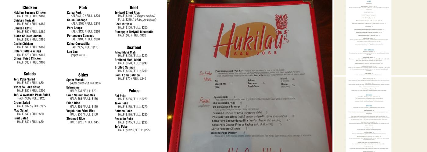 Hukilau Menu