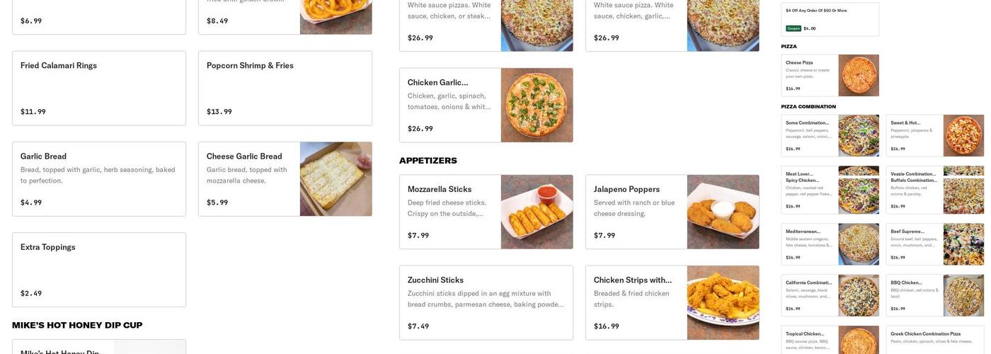 Soma Pizza & Grill Menu