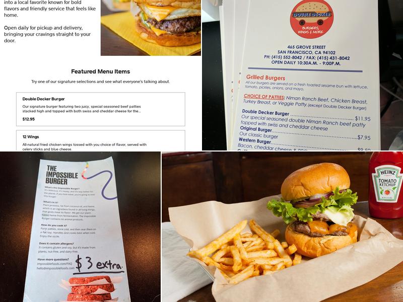 Double Decker Menu