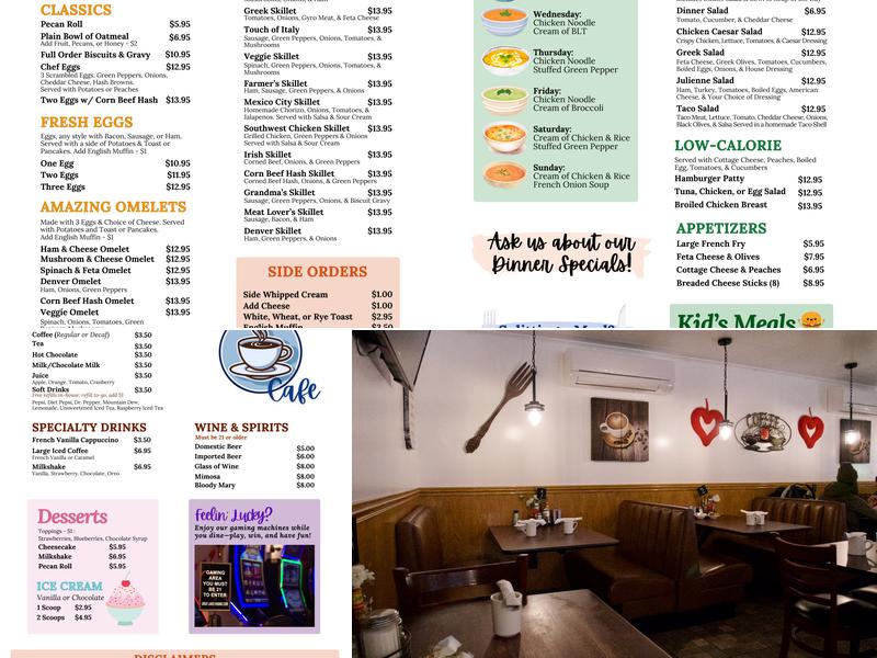 Corner Cafe Menu