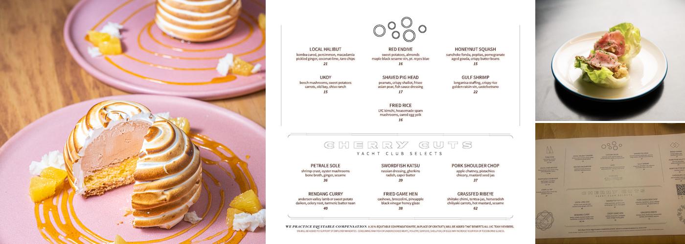 Liholiho Yacht Club Menu