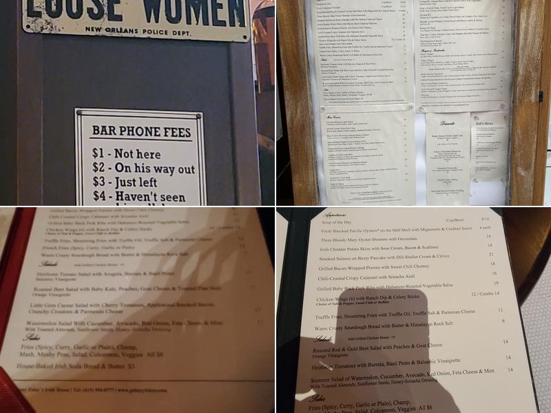 Johnny Foley's Irish House Menu