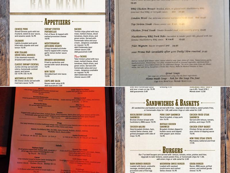 Montana City | Grill & Saloon Menu