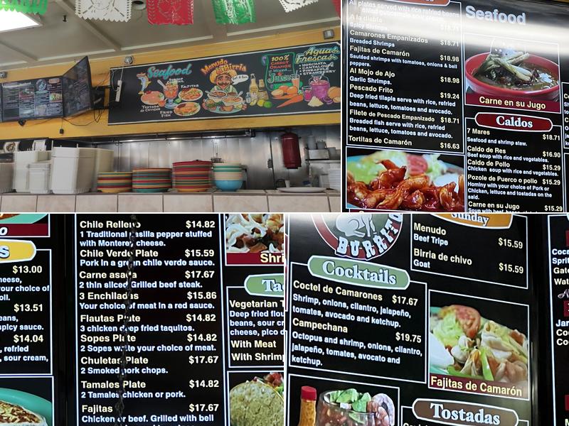 El Super Burrito Menu