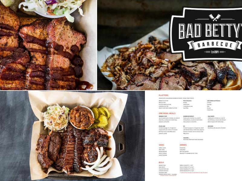 Bad Betty's Barbecue and Catering Company Menu