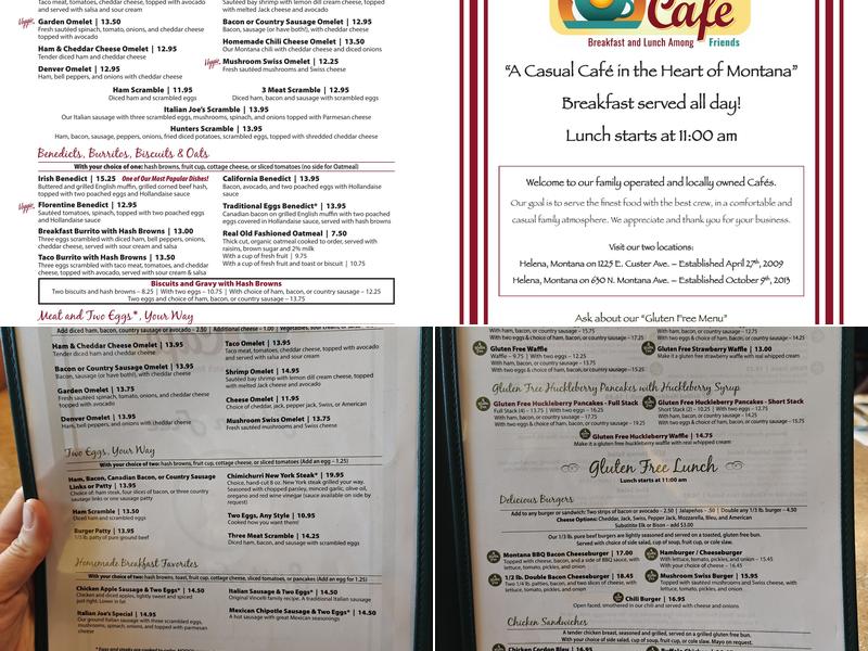 Steve's Cafe Menu