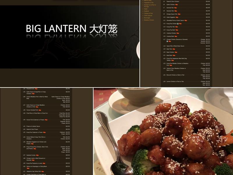 Big Lantern Menu