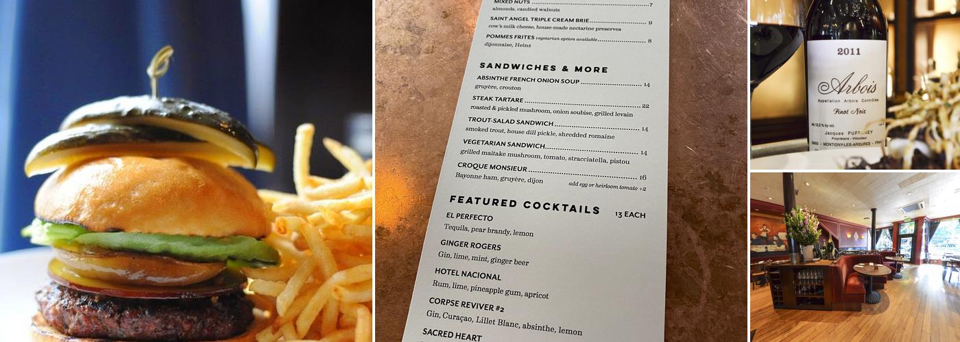 Absinthe Brasserie & Bar Menu