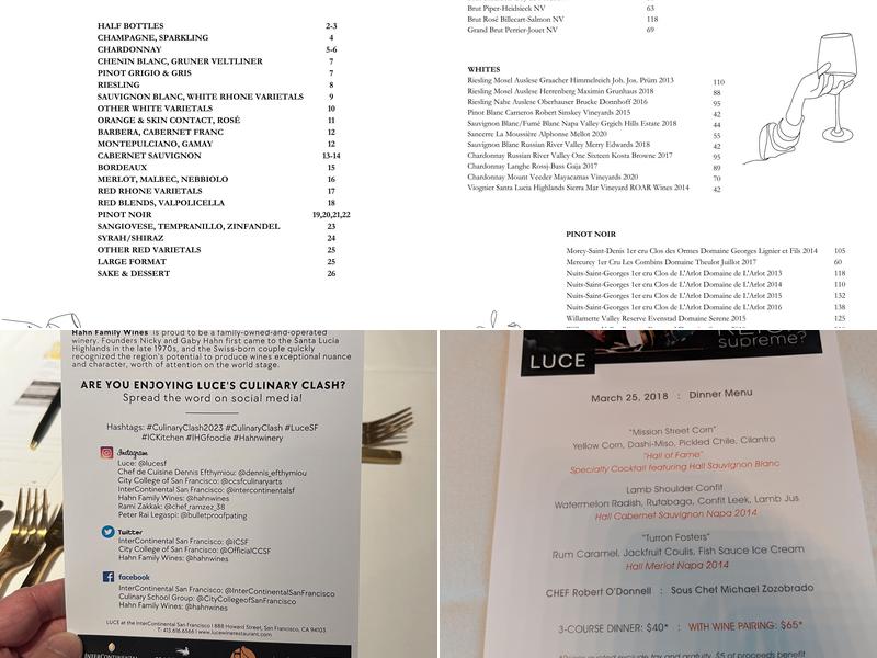 LUCE Menu