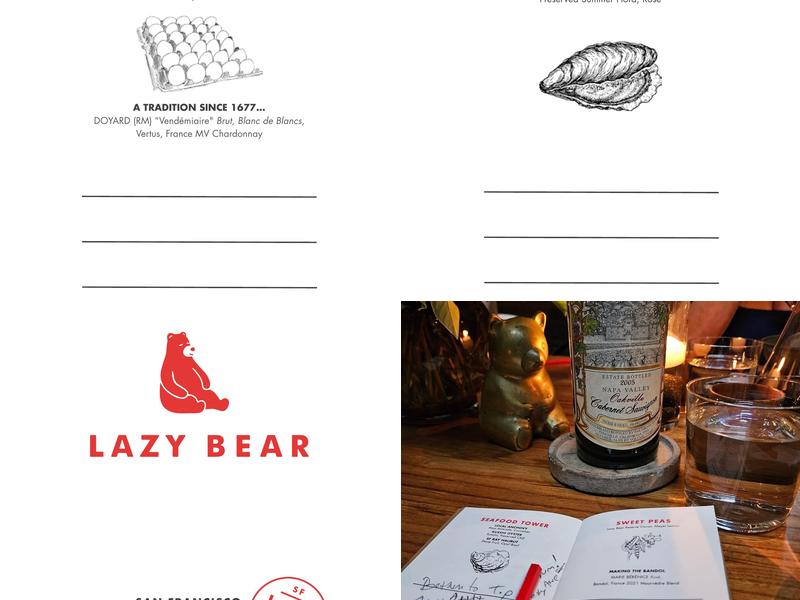 Lazy Bear Menu