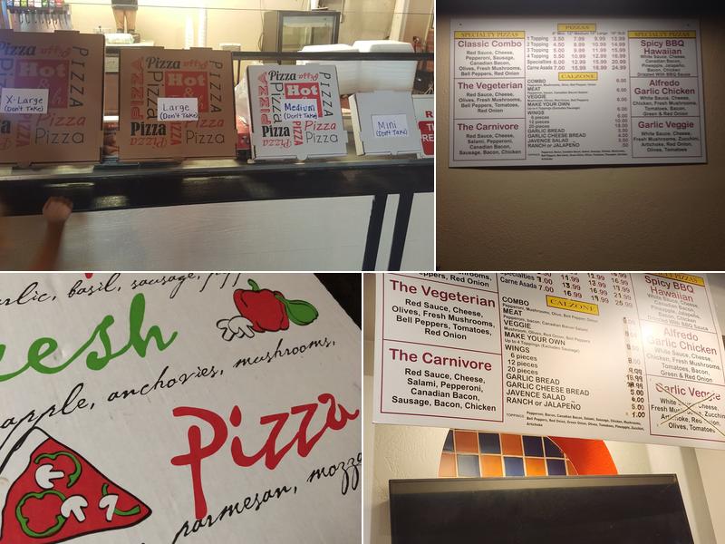 Javence Pizzeria Menu