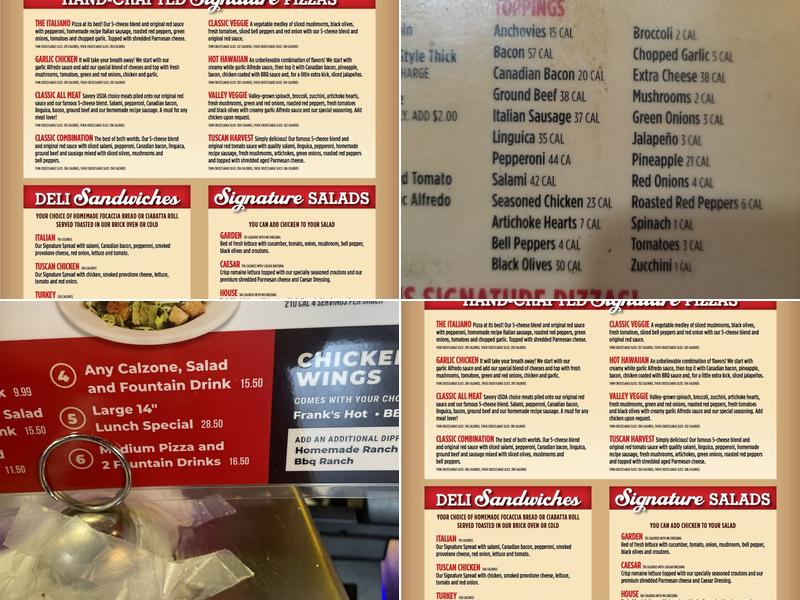 Me-n-Ed's Pizzeria Menu