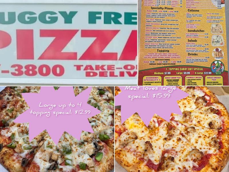 Douggy Fresh Pizza Menu