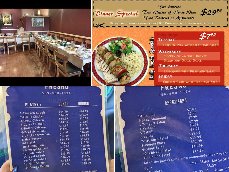 Amir's Shish Kabob of Fresno Menu