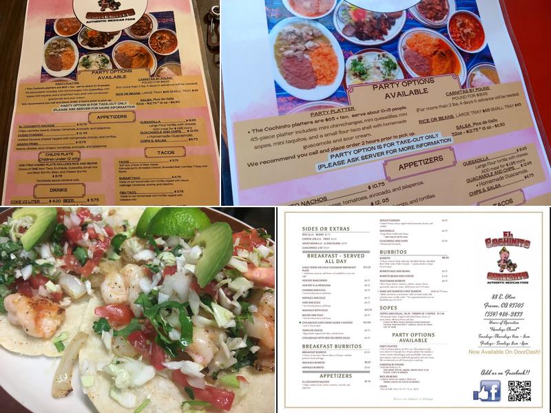 El Cochinito Contento Menu