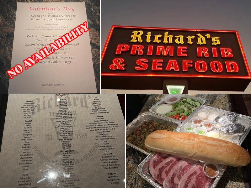 Richard’s Prime Rib & Seafood Menu