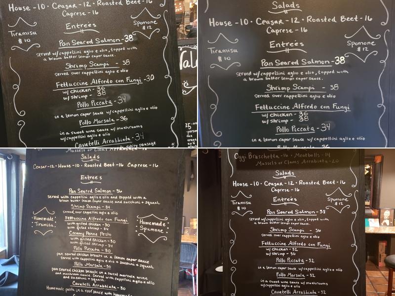 Oggi Cosi Si Mangia Menu