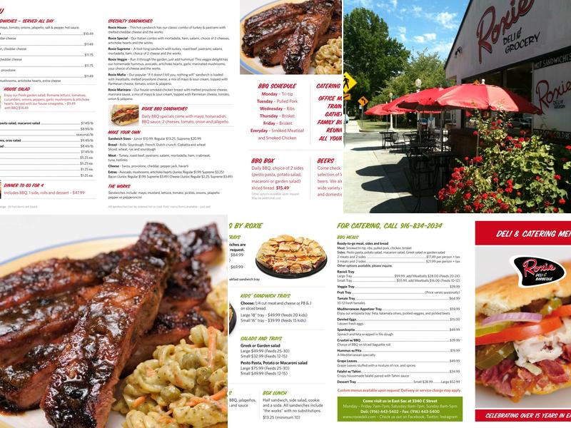 Roxie Deli & Barbeque Menu