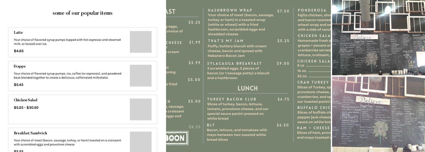 Cuppa Grace Cafe and Coffee Shop Menu