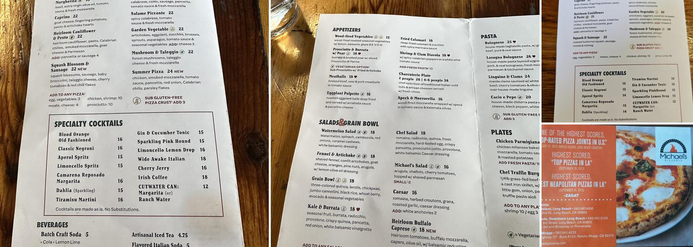 Michael's Downtown Menu