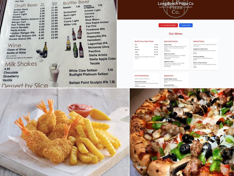 Long Beach Pizza Co Menu
