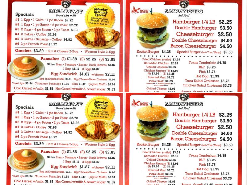 Pandora's Lunch Box Menu