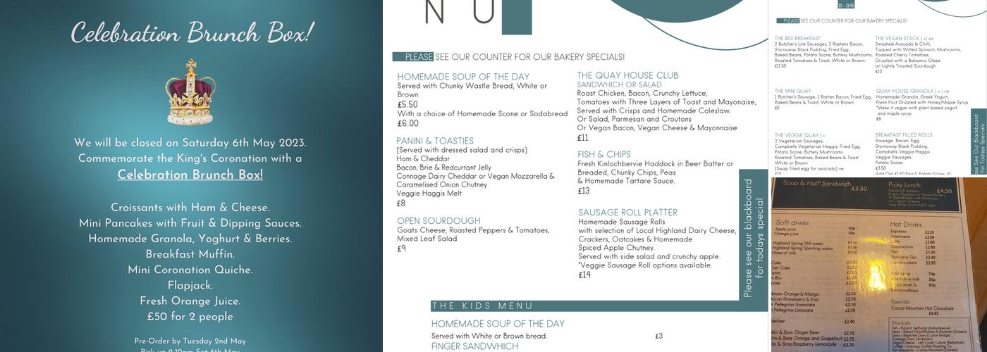 The Quay House Menu